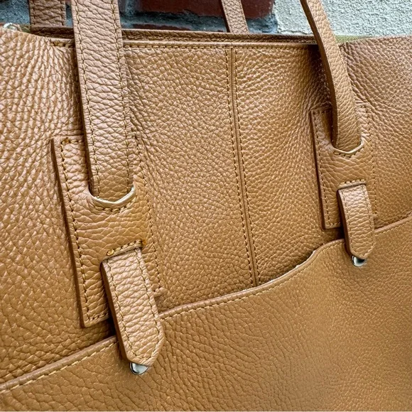 LE BORSE DI GIULIA 🇮🇹 Genuine Leather Made in Italy Large Tote Bag in Camel - Picture 4 of 14